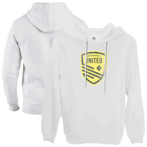 Men's 1863FC White New Mexico United Color Badge Fleece Pullover Hoodie