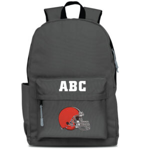 MOJO Gray Cleveland Browns Personalized Campus Laptop Backpack