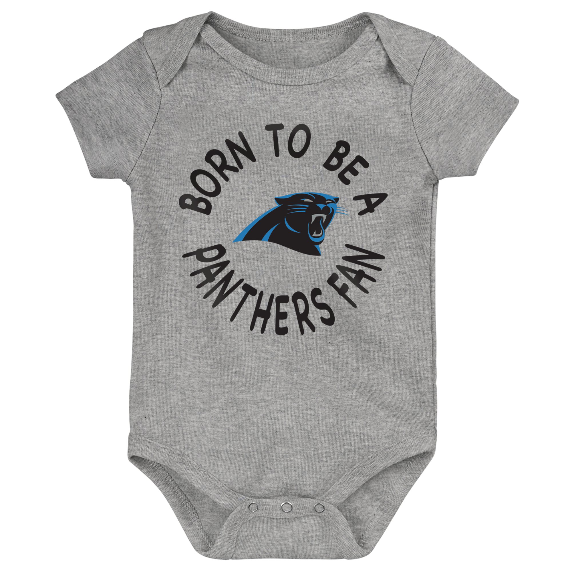 Infant Black/Blue/Gray Carolina Panthers Born to Be 3-Pack Bodysuit Set - Image 5