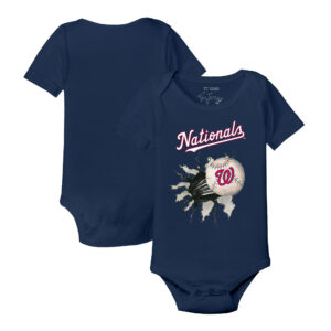 Infant Tiny Turnip Navy Washington Nationals Baseball Tear Bodysuit