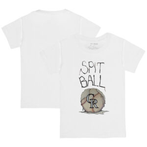 Youth Tiny Turnip White Colorado Rockies Spit Ball T-Shirt