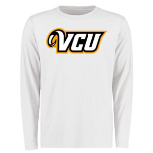 Men's White VCU Rams Primary Logo Long Sleeve T-Shirt
