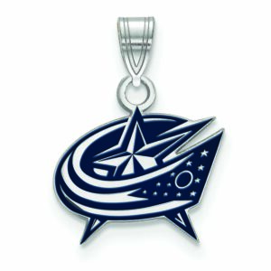 Women's Columbus Blue Jackets Sterling Silver Small Enamel Pendant