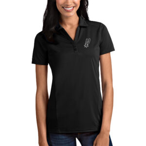 Women's Antigua Black San Antonio Spurs Tribute Polo