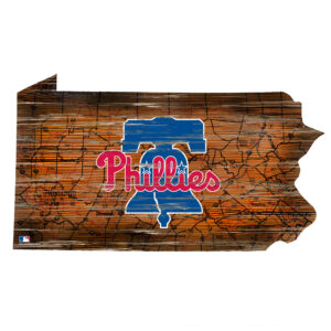 Philadelphia Phillies 12'' Road Map State Cutout Sign