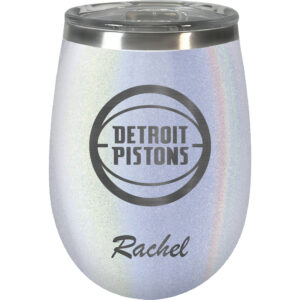 Detroit Pistons 12oz. Personalized Opal Wine Tumbler