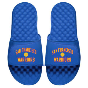 Youth ISlide Royal Golden State Warriors Hardwood Classic Primary Logo Slide Sandals