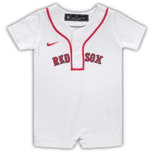 Newborn & Infant Nike White Boston Red Sox Official Jersey Romper