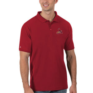 Men's Antigua Red St. Louis Cardinals Legacy Pique Polo