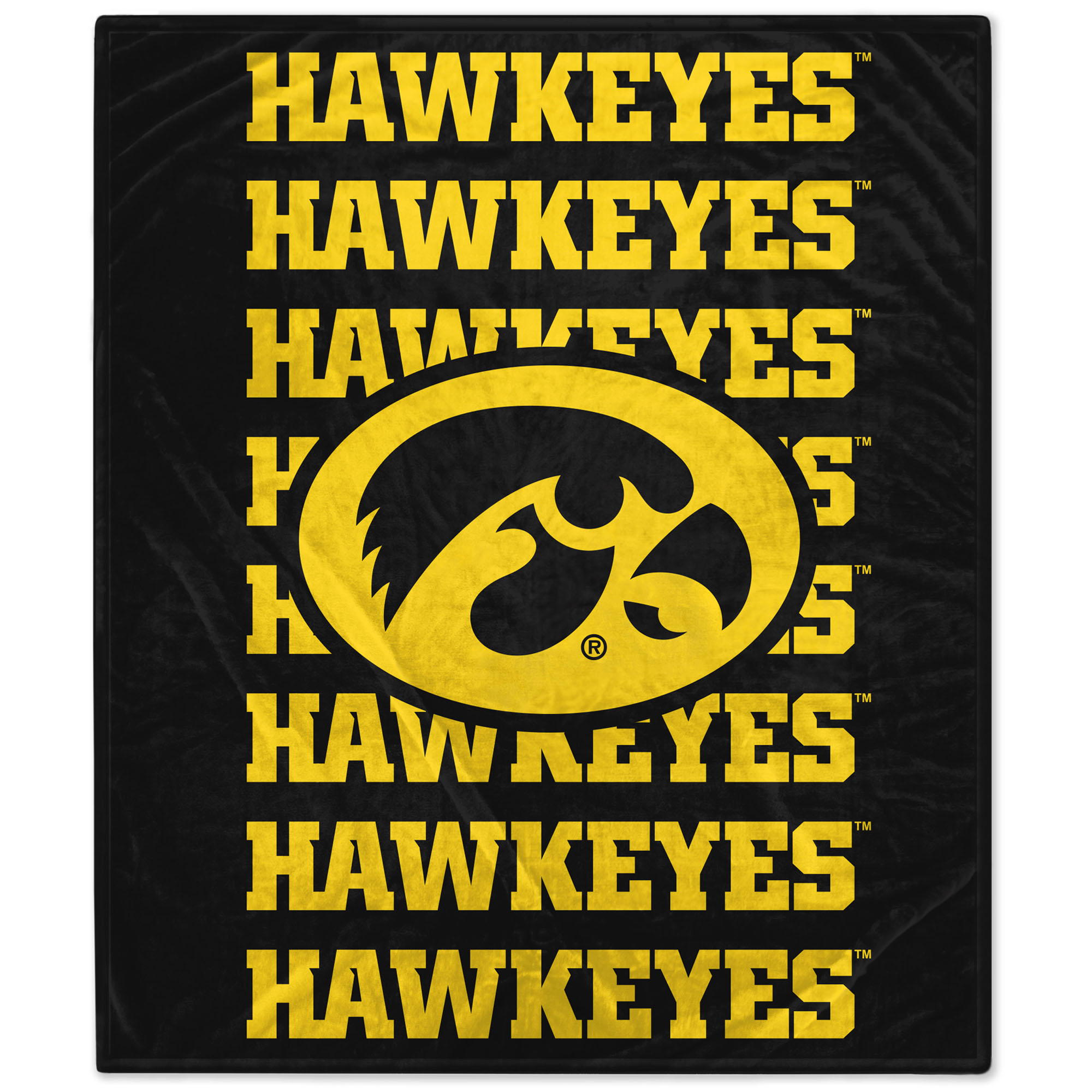 Iowa Hawkeyes 60" x 70" Echo Wordmark Lightweight Blanket - Image 2