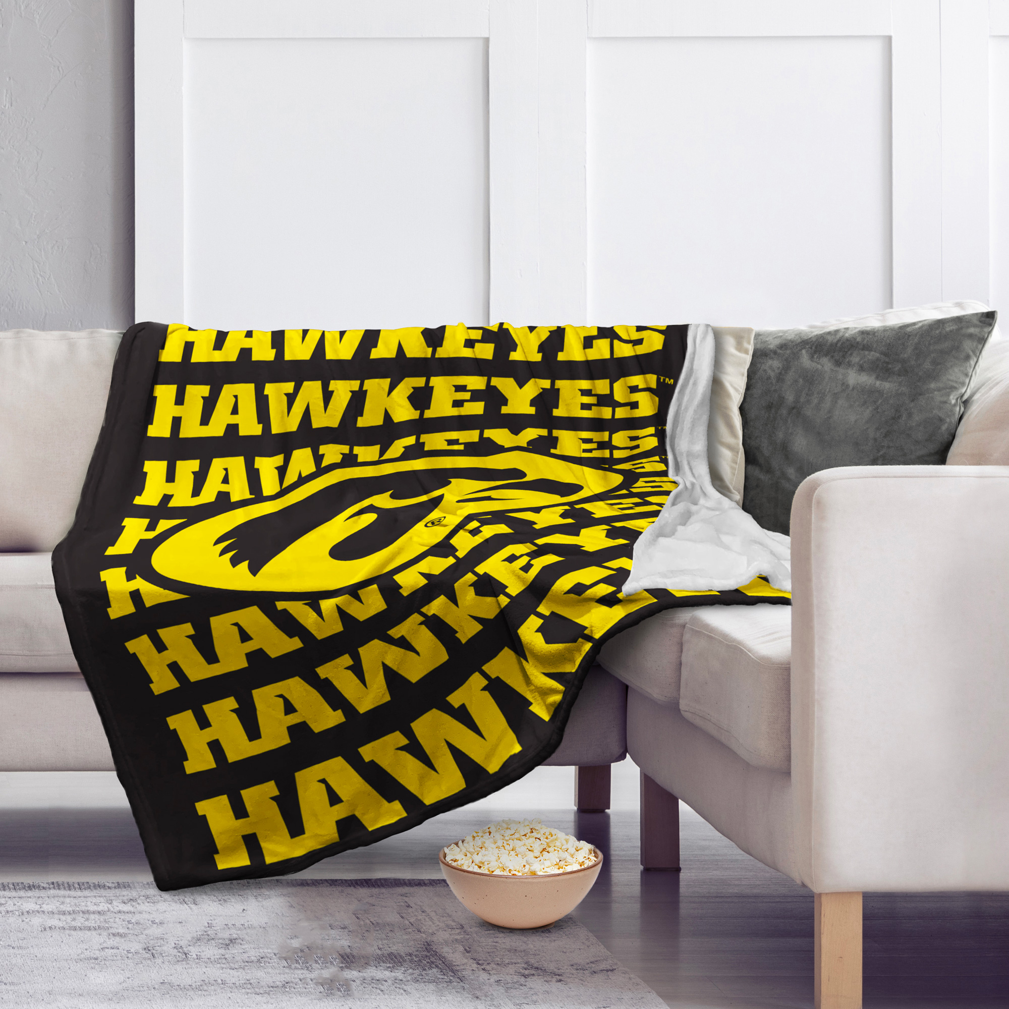 Iowa Hawkeyes 60" x 70" Echo Wordmark Lightweight Blanket - Image 5