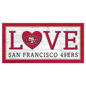San Francisco 49ers 6'' x 12'' Team Love Sign