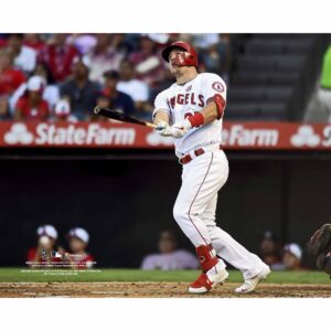 Mike Trout Los Angeles Angels Unsigned Home Run Hit vs. Baltimore Orioles Photograph