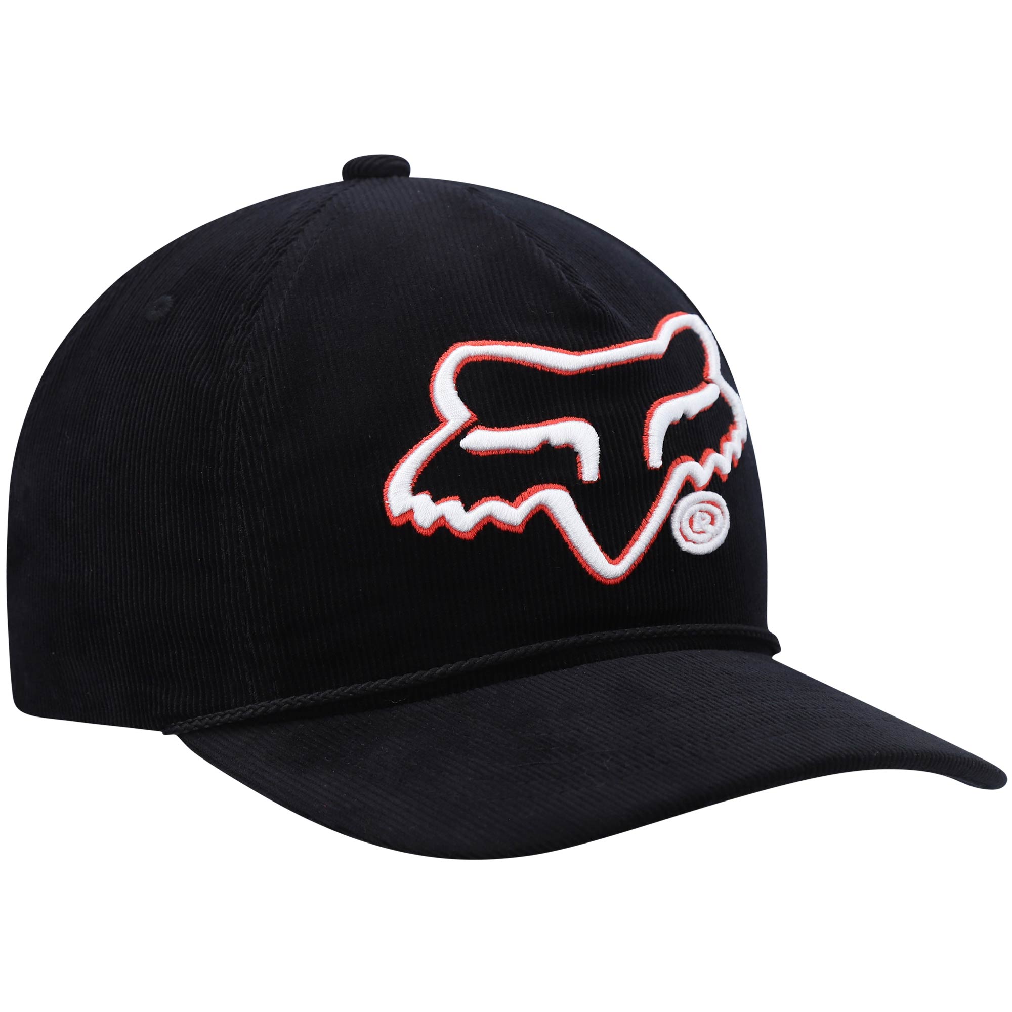 Men's Black Fox Racing Brushed Snapback Hat - Image 8