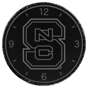 Gray NC State Wolfpack 12'' Slate Clock