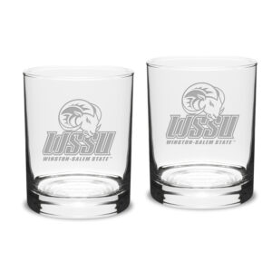 Winston-Salem State Rams 14oz. 2-Piece Classic Double Old-Fashioned Glass Set