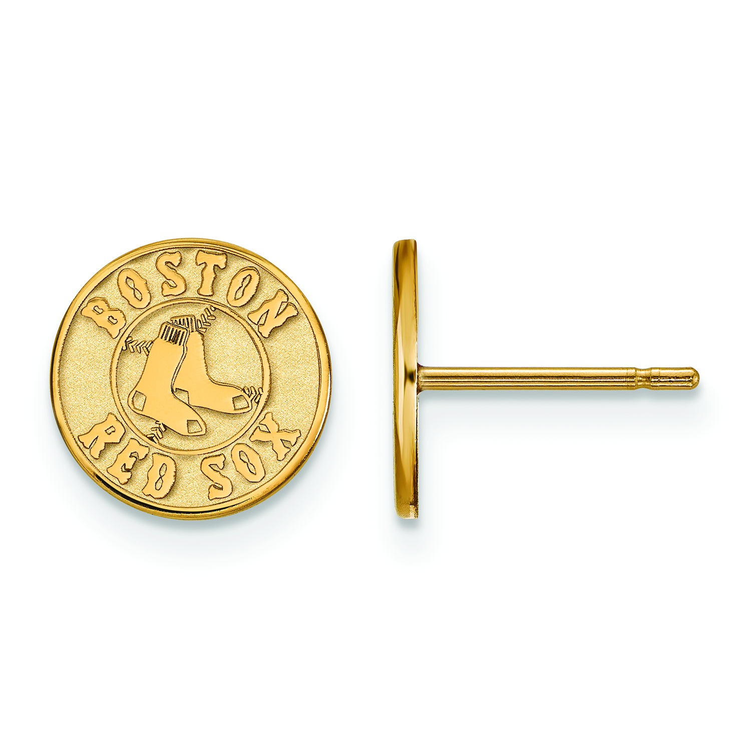 Women's Boston Red Sox 10k Yellow Gold Extra Small Post Earrings
