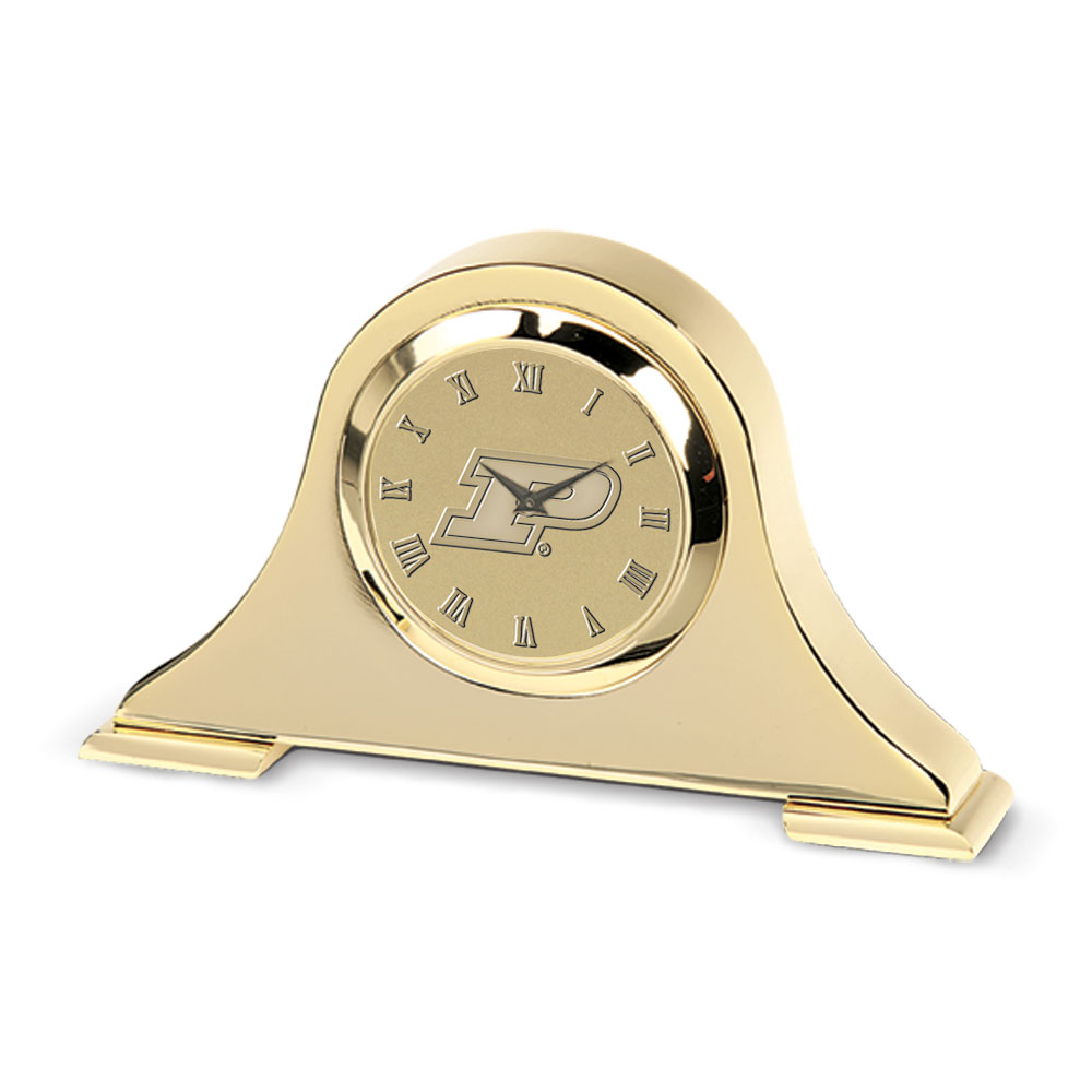 Purdue Boilermakers Gold Napoleon Desk Clock
