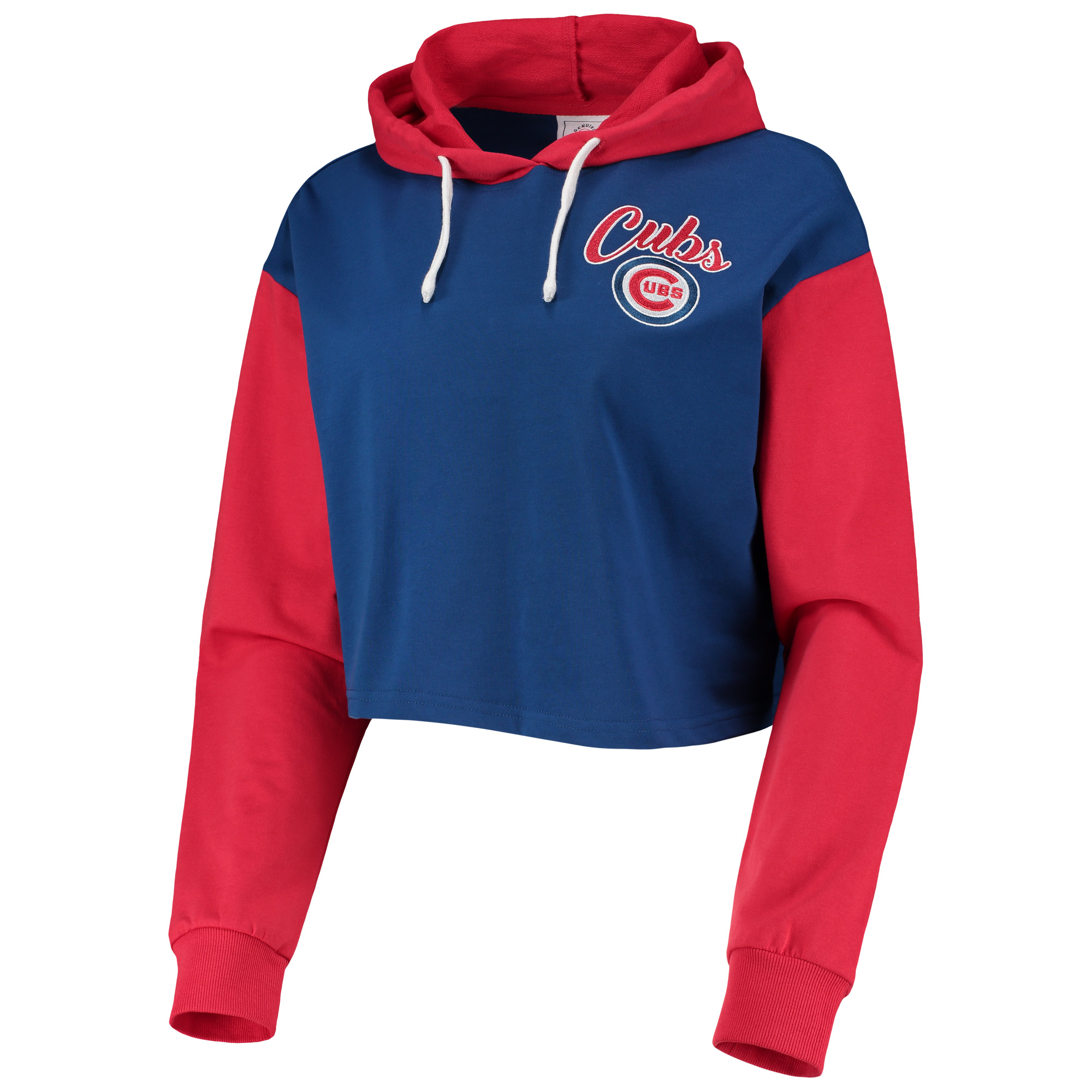 Women's FOCO Royal/Red Chicago Cubs Color-Block Pullover Hoodie & Shorts Lounge Set - Image 9