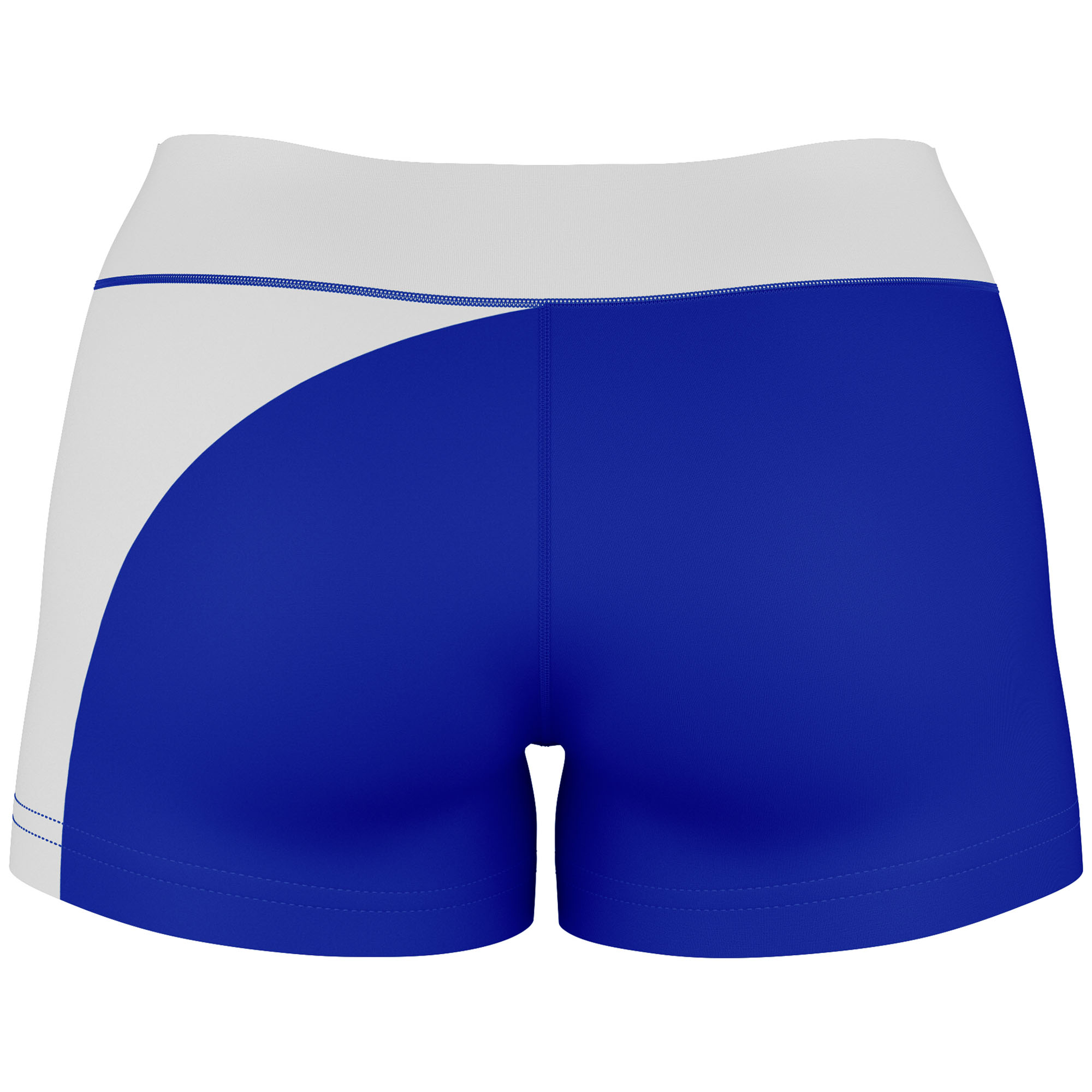Women's Blue/White Seton Hall Pirates Plus Size Curve Side Shorts - Image 4