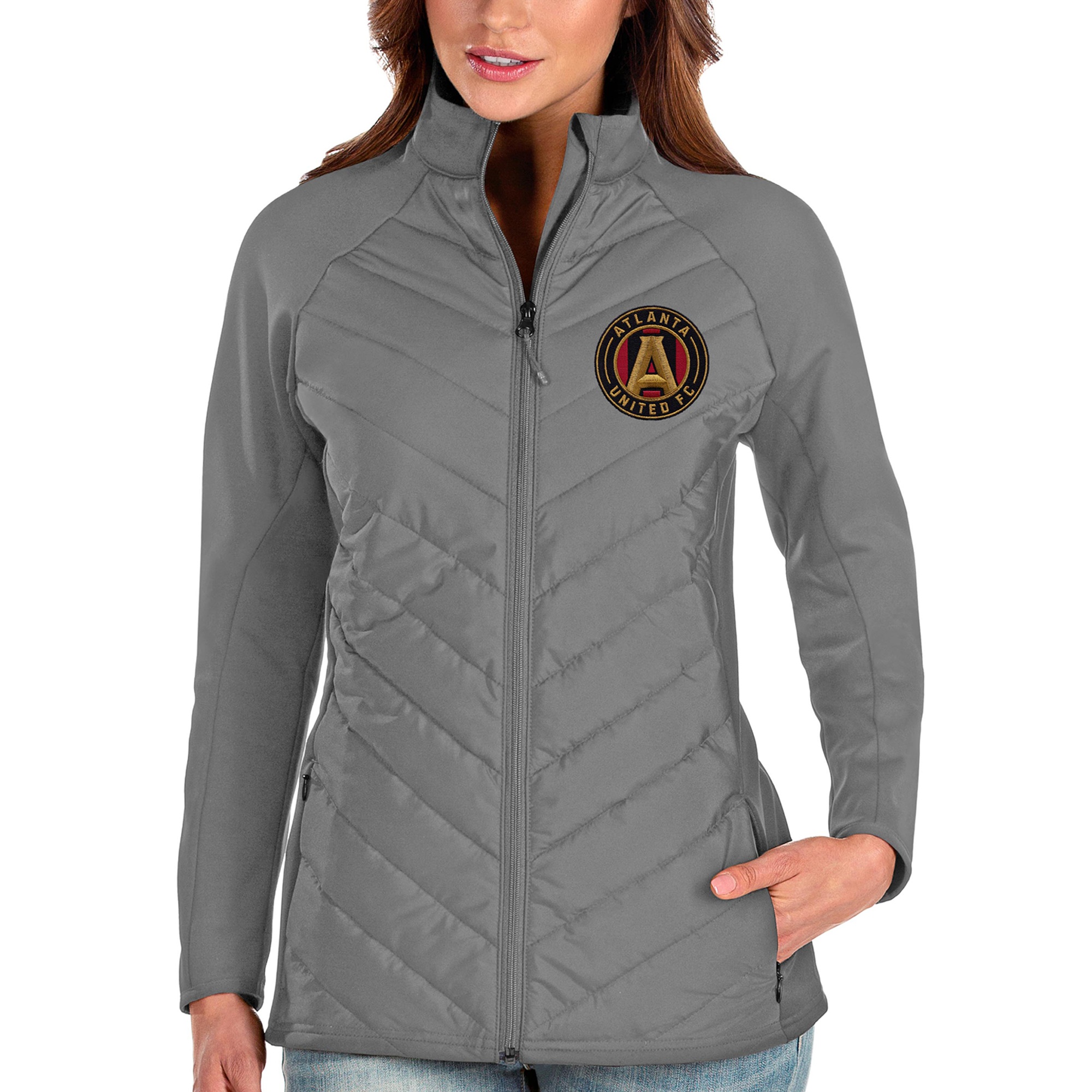 Women's Antigua Steel Atlanta United FC Altitude Full-Zip Jacket