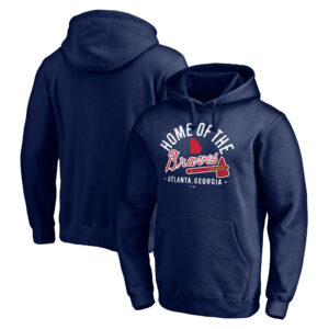 Men's Navy Atlanta Braves Hometown Collection ATL Pullover Hoodie