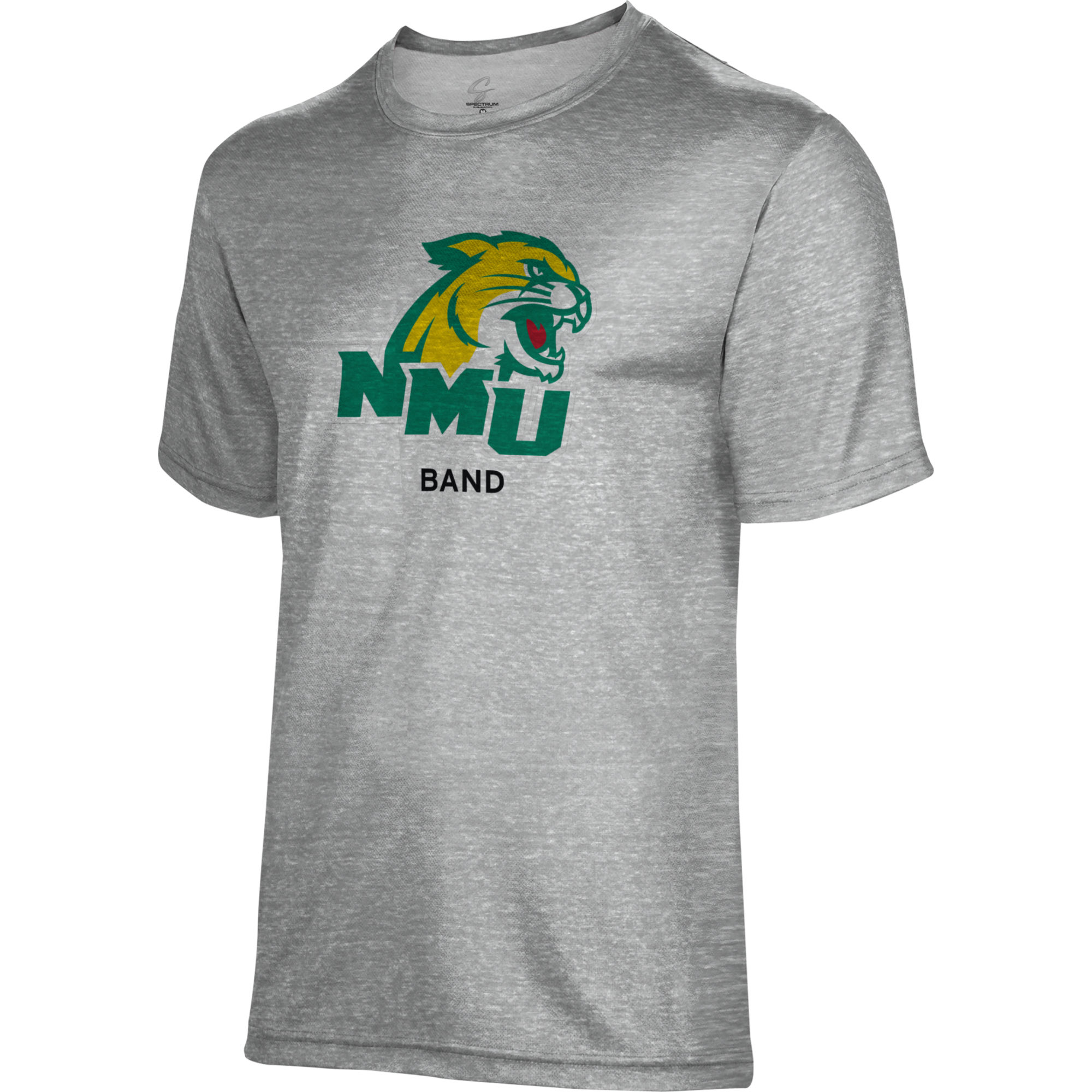 Men's Gray Northern Michigan Wildcats Band Name Drop T-Shirt - Image 3