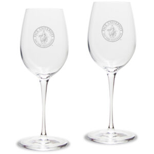 Pace University Setters 12oz. 2-Piece Luigi Bormioli Titanium White Wine Glass Set