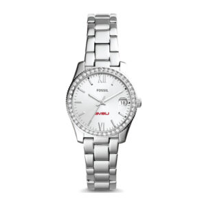 Women's Fossil Silver Saginaw Valley State Cardinals Scarlette Mini Three-Hand Date Watch