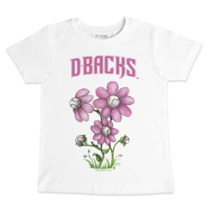 Youth Tiny Turnip White Arizona Diamondbacks Blooming Baseballs T-Shirt
