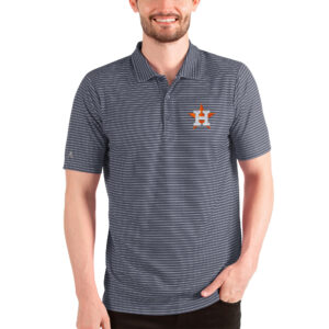 Men's Antigua Heathered Navy/White Houston Astros Esteem Polo