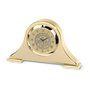 Hood College Blazers Gold Napoleon Desk Clock