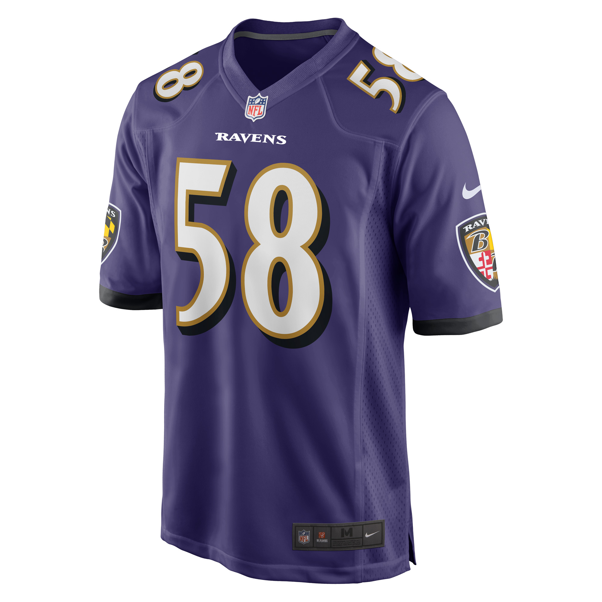 Men's Nike Michael Pierce Purple Baltimore Ravens Game Jersey - Image 6