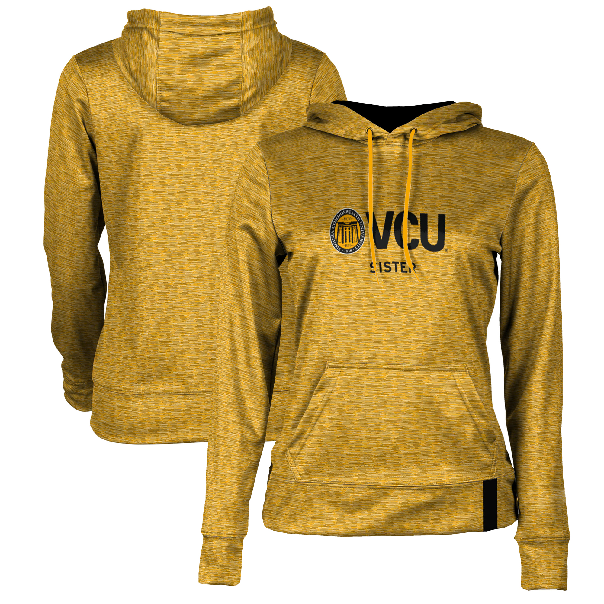 Women's ProSphere Gold VCU Rams Sister Logo Pullover Hoodie