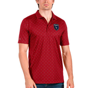 Men's Antigua Red San Jose Earthquakes Spark Polo