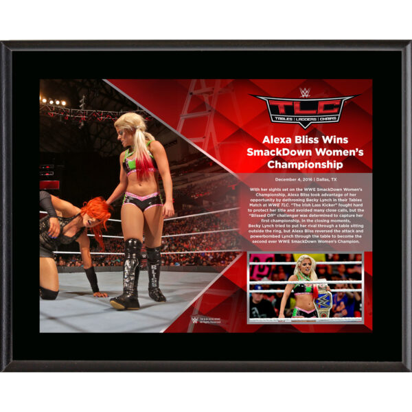 Alexa Bliss Framed 10.5" x 13" 2016 TLC Sublimated Plaque