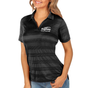 Women's Antigua Black BridgeValley Community & Technical College Compass Polo