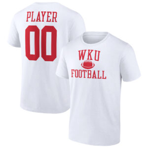 Men's White Western Kentucky Hilltoppers Football Pick-A-Player NIL Gameday Tradition T-Shirt