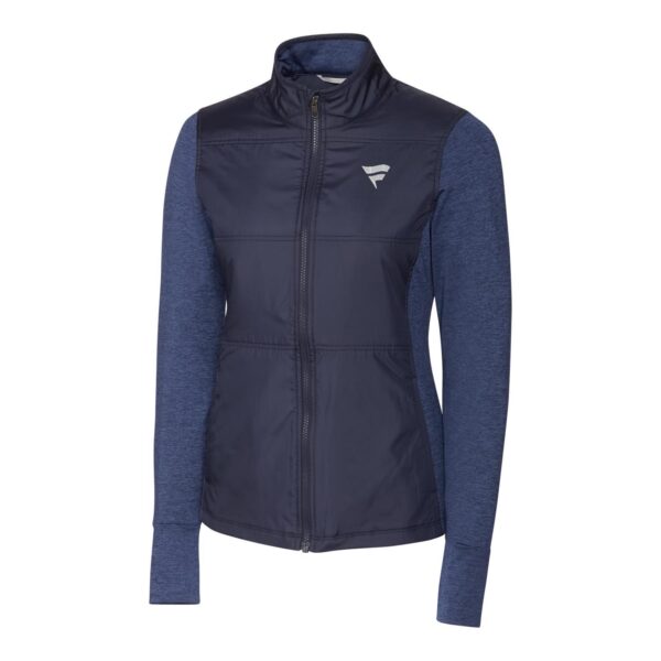 Women's Cutter & Buck Navy Fanatics Corporate Stealth Hybrid Quilted Full-Zip Jacket - Image 6