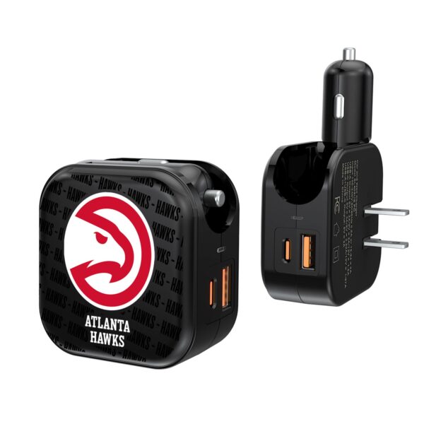 Atlanta Hawks Text Design USB Charger