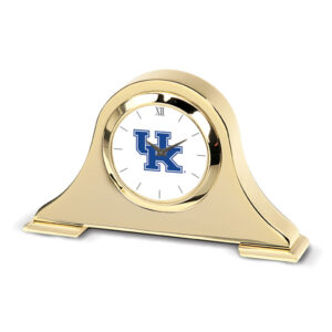 Gold Kentucky Wildcats Team Logo Napoleon Desk Clock