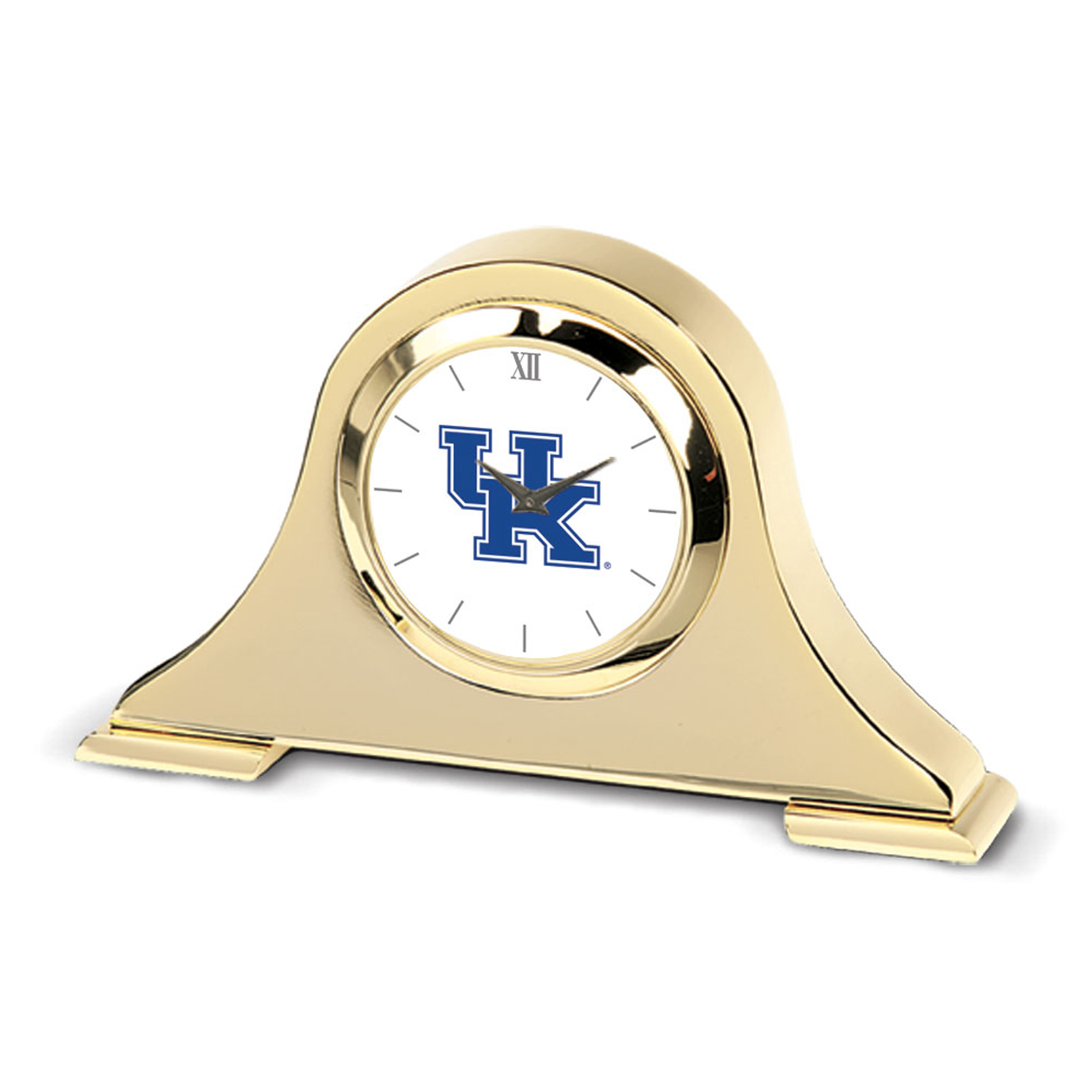 Gold Kentucky Wildcats Team Logo Napoleon Desk Clock