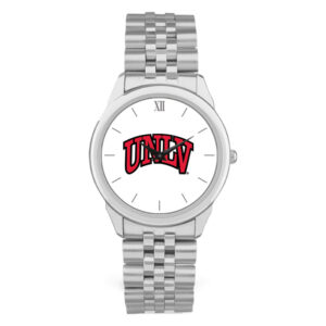 Men's Silver UNLV Rebels Team Logo Rolled Link Bracelet Wristwatch