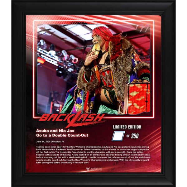 Asuka WWE Framed 15'' x 17'' 2020 Backlash Collage - Limited Edition of 250