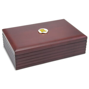 Brown Rochester Yellow Jackets 6'' x 9'' Rosewood Desk Box