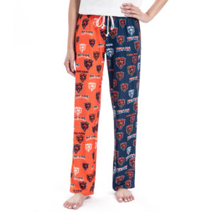Women's Concepts Sport Navy/Orange Chicago Bears Breakthrough AOP Knit Split Pants