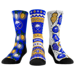 Unisex Rock Em Socks Buffalo Sabres Holiday Three-Pack Crew Socks Set