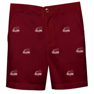 Toddler Maroon Elon Phoenix Structured Shorts