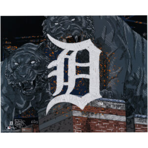 Detroit Tigers 16" x 20" Photo Print - Designed and Signed by Artist Maz Adams - Limited Edition of 25