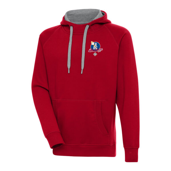 Men's Antigua Red Brooklyn Royal Giants Victory Pullover Hoodie